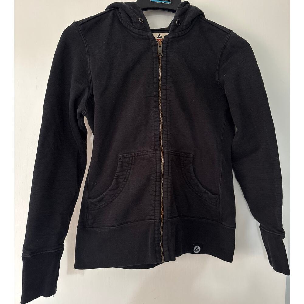American Giant Black Heavyweight Full Zip Sweatshirt Hoodie Women’s Size Small